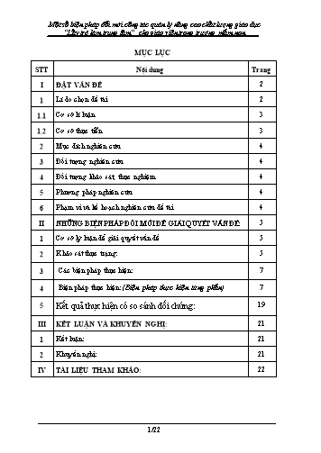 SKKN Một số biện pháp đổi mới công tác quản lý nâng cao chất lượng giáo dục “Lấy trẻ làm trung tâm” cho giáo viên trong trường Mầm non