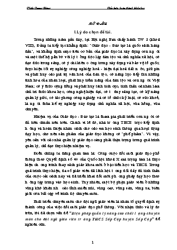 Sáng kiến kinh nghiệm Biện pháp quản lý nâng cao chất lượng chuyên môn cho đội ngũ giáo viên trường THCS Sốp Cộp