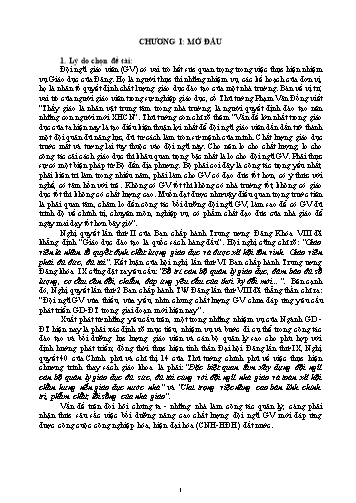 Sáng kiến kinh nghiệm Một số biện pháp để nâng cao chất lượng đội ngũ giáo viên tại Trường THCS Võ Thị Sáu