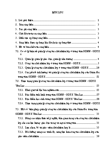 Sáng kiến kinh nghiệm Một số biện pháp nâng cao hiệu quả quản lý công tác chủ nhiệm lớp ở trung tâm Giáo dục nghề nghiệp, GDTX Yên Lạc
