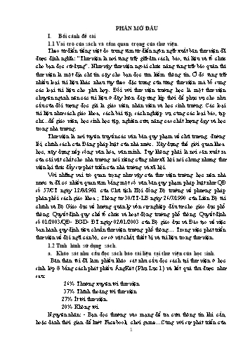 Sáng kiến kinh nghiệm Một số biện pháp nhằm nâng cao hiệu quả công tác phục vụ bạn đọc trong thời đại phát triển CNTT