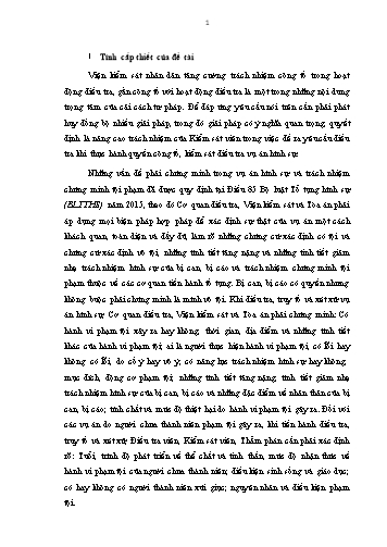 Sáng kiến kinh nghiệm Nâng cao chất lượng bản yêu cầu điều tra của Kiểm sát viên tại Viện kiểm sát nhân dân tỉnh Bình Định