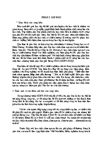 Sáng kiến kinh nghiệm Biện pháp Giáo dục học sinh - Đặc biệt là giáo dục học sinh chưa ngoan bằng tình yêu thương