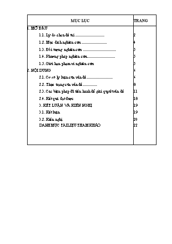 Sáng kiến kinh nghiệm Chỉ đạo giáo viên chủ nhiệm giáo dục đạo đức cho học sinh ở trường THCS Nguyễn Tất Thành