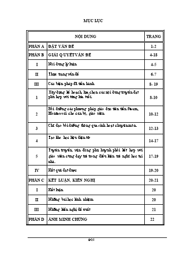 Sáng kiến kinh nghiệm Một số biện pháp bồi dưỡng chuyên môn cho giáo viên khi trẻ nghi dịch tại nhà