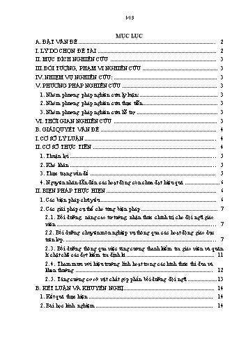 Sáng kiến kinh nghiệm Một số biện pháp chỉ đạo công tác bồi dưỡng chuyên môn nhằm nâng cao chất lượng đội ngũ giáo viên trong trường Tiểu học