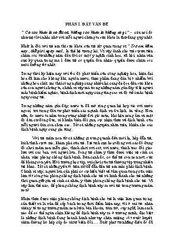 Sáng kiến kinh nghiệm Một số biện pháp của nhân viên y tế nâng cao hiệu quả công tác phòng chống dịch bệnh trong trường mầm non