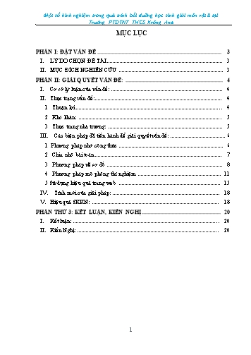 Sáng kiến kinh nghiệm Bồi dưỡng học sinh giỏi môn Vật lí tại trường PTDTNT THCS Krông Ana