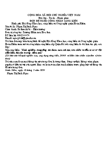 Sáng kiến kinh nghiệm Công tác tham mưu cải tạo, sửa chữa và đầu tư cơ sở vật chất hiện đại cho trường Mầm non