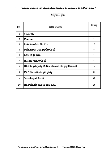 Sáng kiến kinh nghiệm Dạy văn bản nhật dụng trong chương trình Ngữ văn Lớp 7