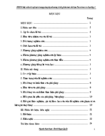 Sáng kiến kinh nghiệm Giảng dạy chương trình phần mềm đồ họa Paint môn Tin học Lớp 3