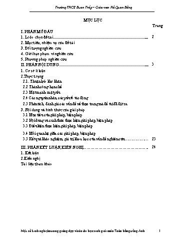 Sáng kiến kinh nghiệm Giảng dạy và ôn thi học sinh giỏi môn Toán bằng Tiếng Anh