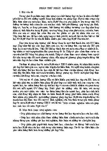 Sáng kiến kinh nghiệm Giúp học sinh học tốt môn Ngữ văn 8