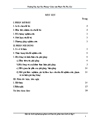 Sáng kiến kinh nghiệm Giúp học sinh học tốt phân môn Lịch sử Lớp 4
