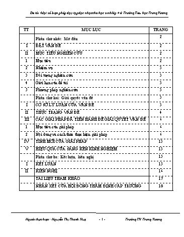 Sáng kiến kinh nghiệm Một số biện pháp dạy Tập đọc nhạc cho học sinh Lớp 4 ở trường Tiểu học Trưng Vương
