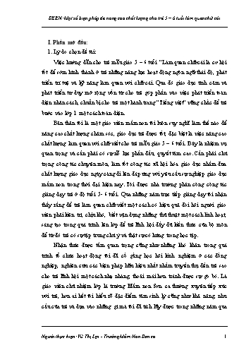 Sáng kiến kinh nghiệm Một số biện pháp để nâng cao chất lượng cho trẻ 5-6 tuổi làm quen chữ cái