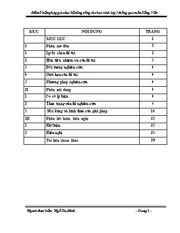 Sáng kiến kinh nghiệm Một số biện pháp giáo dục kỹ năng sống cho học sinh Lớp 5 thông qua môn Tiếng Việt