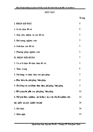 Sáng kiến kinh nghiệm Một số biện pháp giúp học sinh Lớp 3 giải bài toán liên quan đến rút về đơn vị