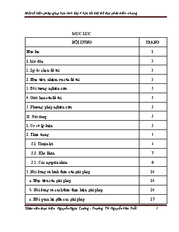 Sáng kiến kinh nghiệm Một số biện pháp giúp học sinh Lớp 4 học tốt bài thể dục phát triển chung