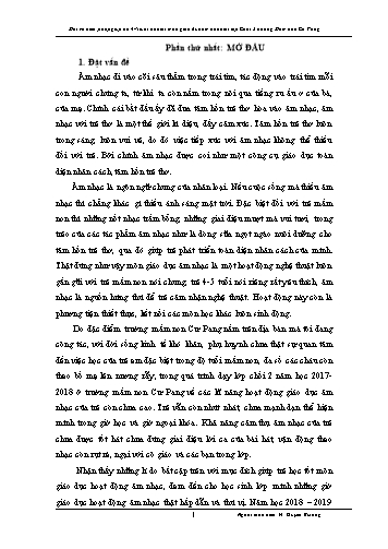 Sáng kiến kinh nghiệm Một số biện pháp giúp trẻ 4-5 tuổi học tốt môn Giáo dục âm nhạc tại lớp Chồi 2 trường Mầm non Cư Pang