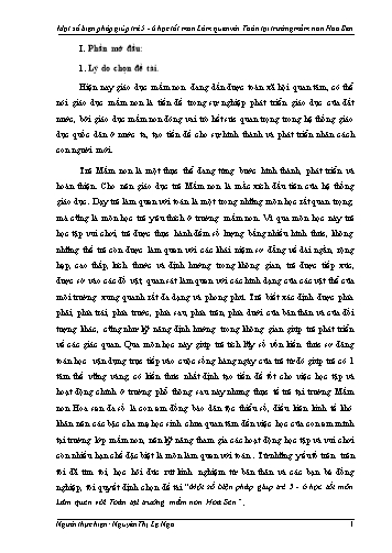 Sáng kiến kinh nghiệm Một số biện pháp giúp trẻ 5-6 học tốt môn Làm quen với Toán tại trường mầm non Hoa Sen