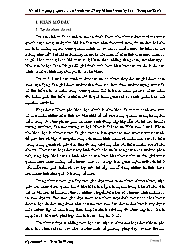 Sáng kiến kinh nghiệm Một số biện pháp giúp trẻ 5-6 tuổi học tốt môn khám phá khoa học tại lớp Lá 3 trường Mầm non Ea Na