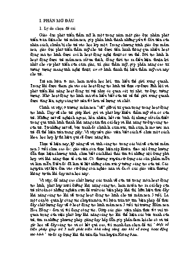 Sáng kiến kinh nghiệm Một số biện pháp giúp trẻ 5 tuổi phát triển khả năng sáng tạo khi vẽ trong hoạt động tạo hình
