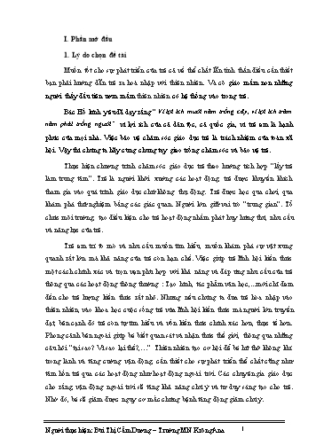 Sáng kiến kinh nghiệm Một số biện pháp giúp trẻ học tốt khám phá khoa học tại lớp Lá 1 trường Mầm non Krông Ana