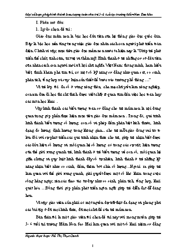 Sáng kiến kinh nghiệm Một số biện pháp hình thành biểu tượng toán cho trẻ 5-6 tuổi tại trường Mầm non Sao Mai