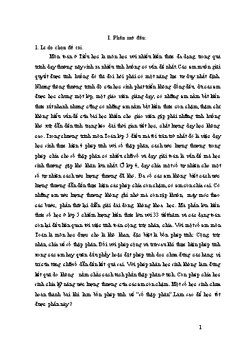 Sáng kiến kinh nghiệm Một số biện pháp hướng dẫn học sinh thực hiện 4 phép tính về số thập phân ở Lớp 5