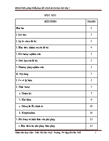 Sáng kiến kinh nghiệm Một số biện pháp khắc phục lỗi chính tả cho học sinh Lớp 1