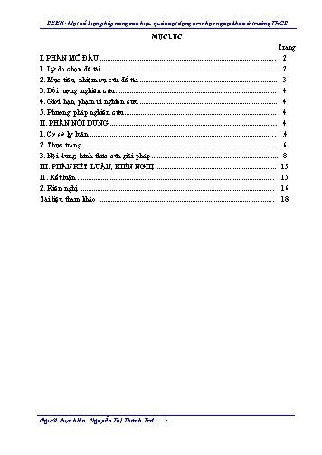 Sáng kiến kinh nghiệm Một số biện pháp nâng cao hiệu quả hoạt động âm nhạc ngoại khóa ở trường THCS