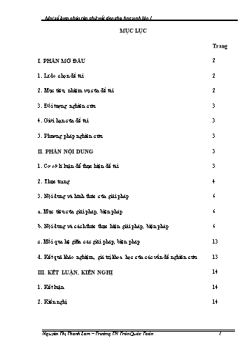 Sáng kiến kinh nghiệm Một số biện pháp rèn chữ viết đẹp cho học sinh Lớp 1