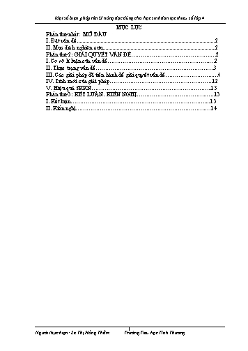 Sáng kiến kinh nghiệm Một số biện pháp rèn kĩ năng đọc đúng cho học sinh dân tộc thiểu số Lớp 4