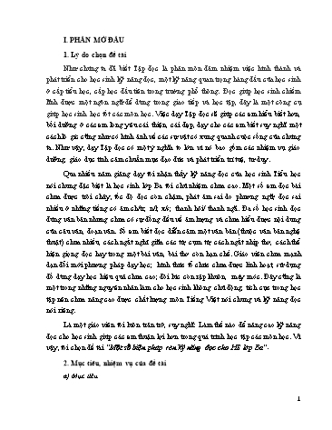 Sáng kiến kinh nghiệm Một số biện pháp rèn kỹ năng đọc cho học sinh Lớp 3