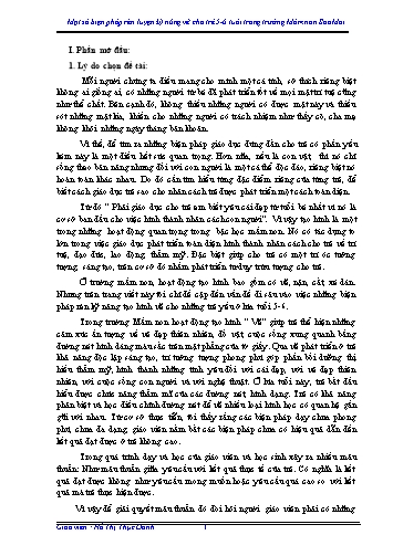 Sáng kiến kinh nghiệm Một số biện pháp rèn luyện kỹ năng vẽ cho trẻ 5-6 tuổi trong trường Mầm non Sao Mai