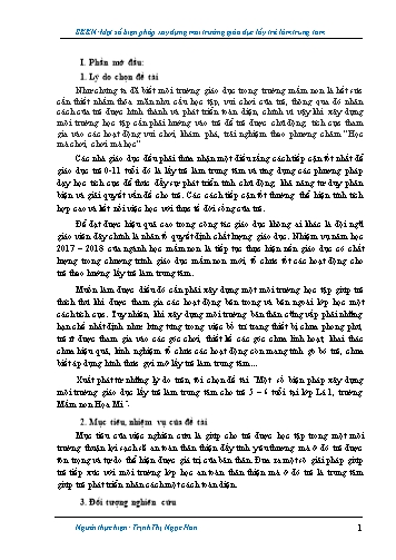 Sáng kiến kinh nghiệm Một số biện pháp xây dựng môi trường giáo dục lấy trẻ làm trung tâm