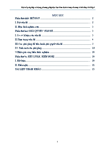 Sáng kiến kinh nghiệm Một số giải pháp sử dụng phương pháp dạy học theo dự án trong chương trình Tiếng Anh Lớp 4