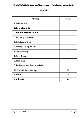 Sáng kiến kinh nghiệm Một số giải pháp tổ chức hoạt động âm nhạc cho trẻ 4-5 tuổi ở trường Mầm non Ea Tung