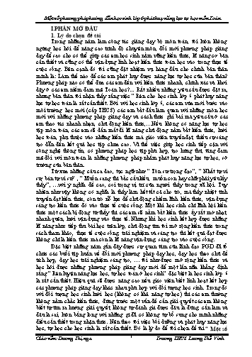 Sáng kiến kinh nghiệm Một số phương pháp hướng dẫn học sinh Lớp 6 phát huy năng lực tự học môn Toán