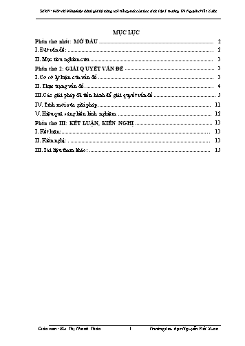 Sáng kiến kinh nghiệm Một vài biện pháp đánh giá kỹ năng nói Tiếng Anh của học sinh Lớp 5 trường Tiểu học Nguyễn Viết Xuân