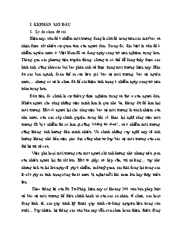 Sáng kiến kinh nghiệm Một vài biện pháp dạy lồng ghép giáo dục môi trường trong phân môn vẽ tranh Mỹ thuật Lớp 5