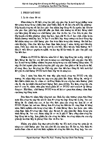 Sáng kiến kinh nghiệm Một vài biện pháp làm tốt công tác phổ cập giáo dục Tiểu học đúng độ tuổi ở trường Tiểu học Đinh Tiên Hoàng