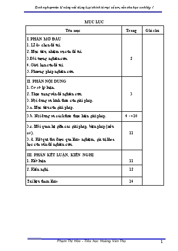 Sáng kiến kinh nghiệm Rèn kĩ năng viết đúng luật chính tả một số âm, vần cho học sinh Lớp 1