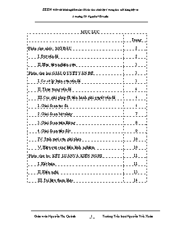 Sáng kiến kinh nghiệm Sửa lỗi cho học sinh Lớp 4 trong học nội dung bật xa ở trường Tiểu học Nguyễn Viết Xuân