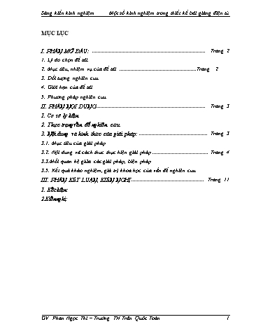 Sáng kiến kinh nghiệm Thiết kế bài giảng điện tử