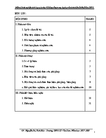 Sáng kiến kinh nghiệm Tích hợp giáo dục kĩ năng sống trong dạy học văn bản bộ môn Ngữ văn THCS