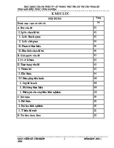 Sáng kiến kinh nghiệm Ứng dụng của hệ thứ Vi-ét trong việc tìm giá trị của tham số thỏa mãm biểu thức chưa nghiệm