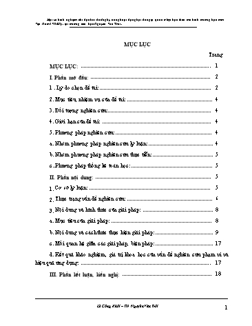 SKKN Chỉ đạo bồi dưỡng kỹ năng hoạt động Hội đồng tự quản ở lớp học theo mô hình trường học mới Việt Nam (VNEN), tại trường Tiểu học Nguyễn Văn Trỗi