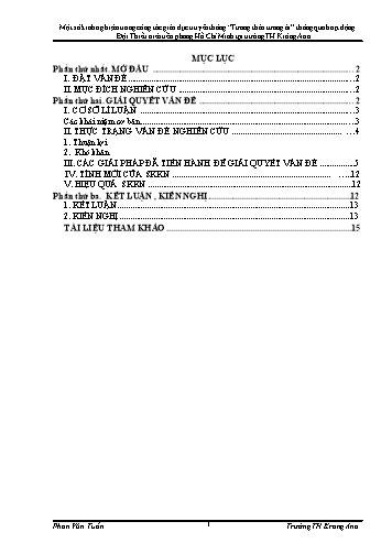 SKKN Công tác giáo dục truyền thống “Tương thân tương ái” thông qua hoạt động Đội Thiếu niên tiền phong Hồ Chí Minh tại trường Tiểu học Krông Ana